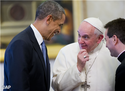 President Barack Obama meets with Pope Francis